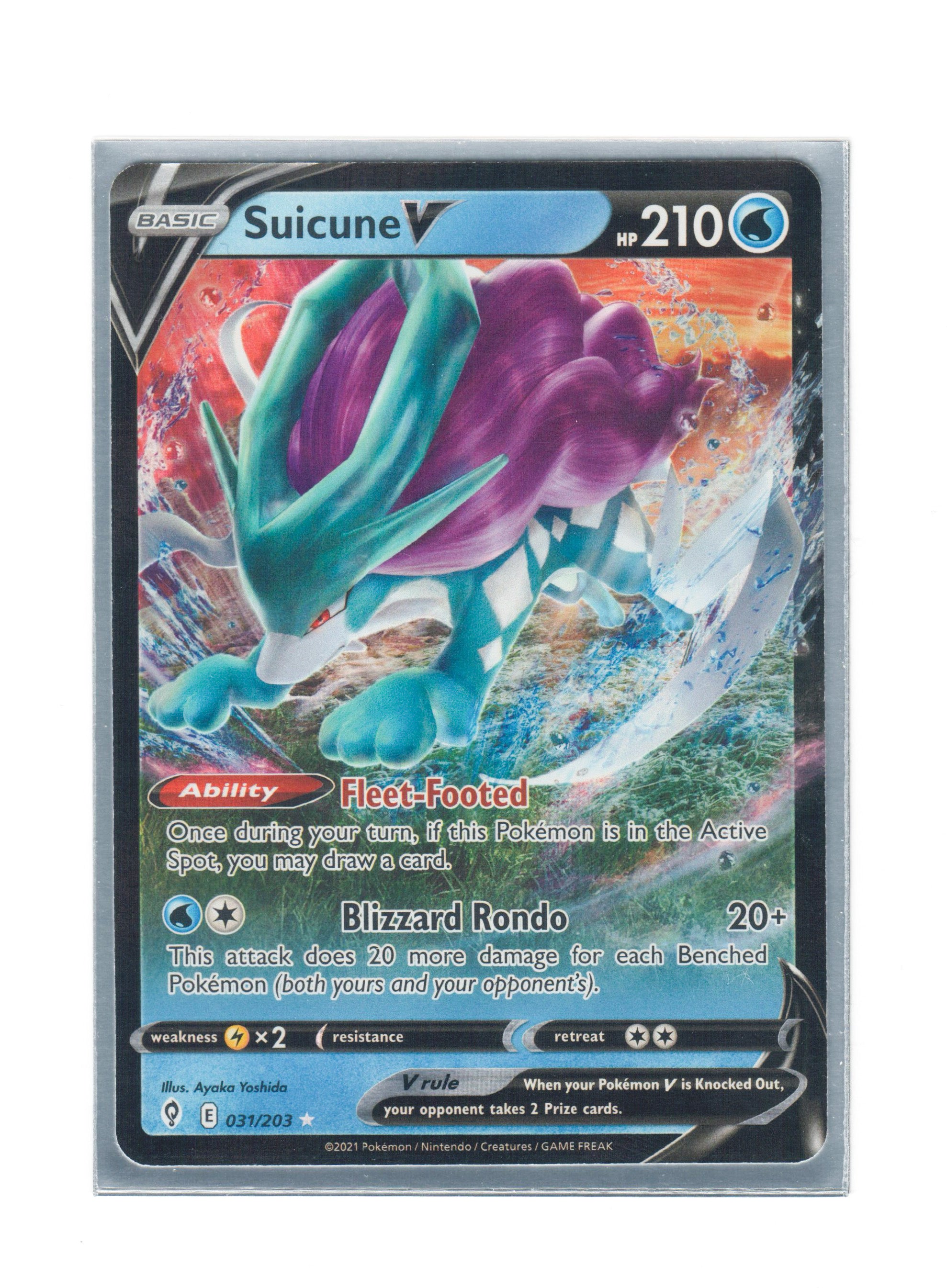 Suicune V Pokemon 031/203 Evolving Skies - Boostrpacks