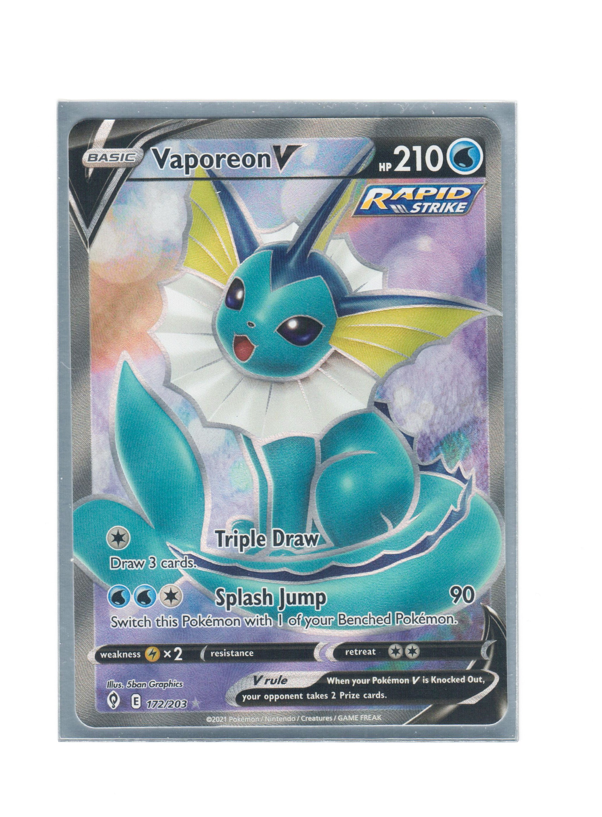 Vaporeon V Pokemon 172/203 Evolving Skies - Boostrpacks