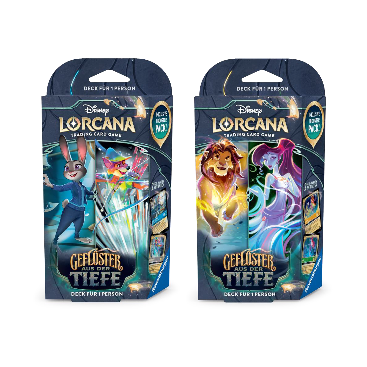 Disney Lorcana "Geflüster aus der Tiefe" Starter Deck Display