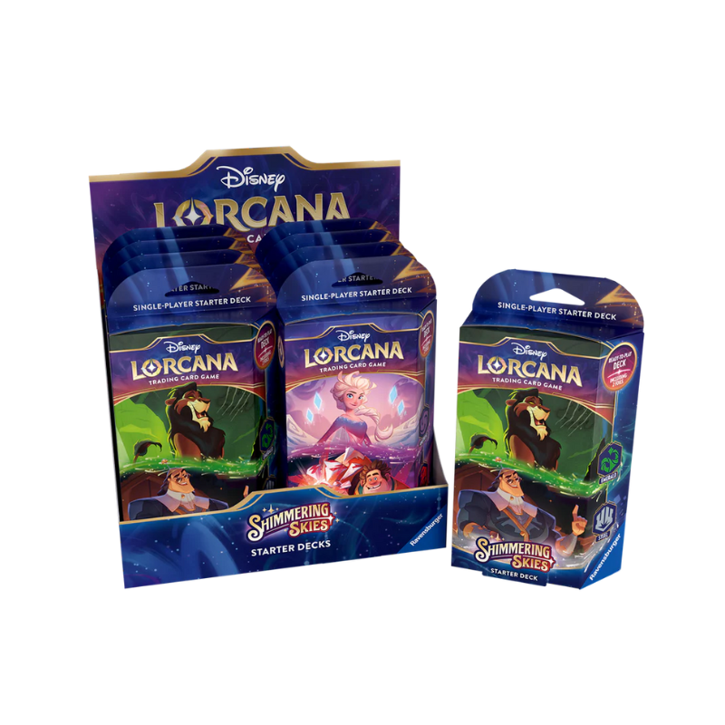 Disney Lorcana Shimmering Skies - Starter Deck Display Englisch