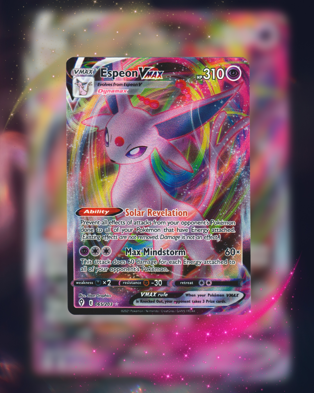 Espeon VMAX FullArt Pokemon 065/203 Evolving Skies
