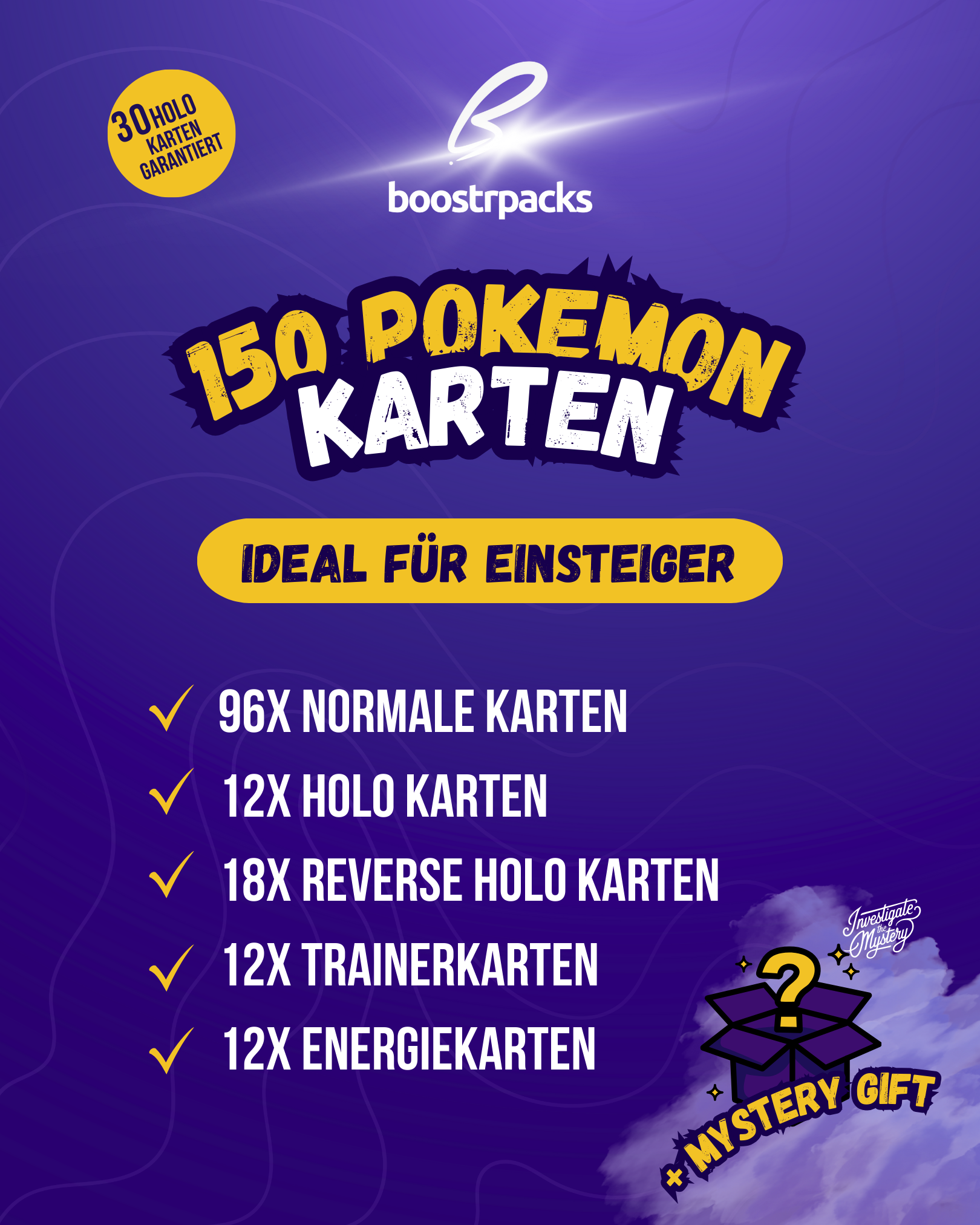 Pokémon Karten Sammlung – 150 Karten Sammler-Set