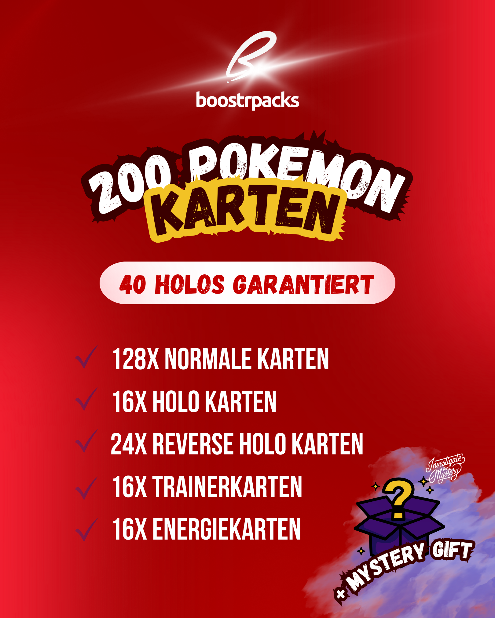 Pokémon Karten Sammlung – 200 Karten Mega Set