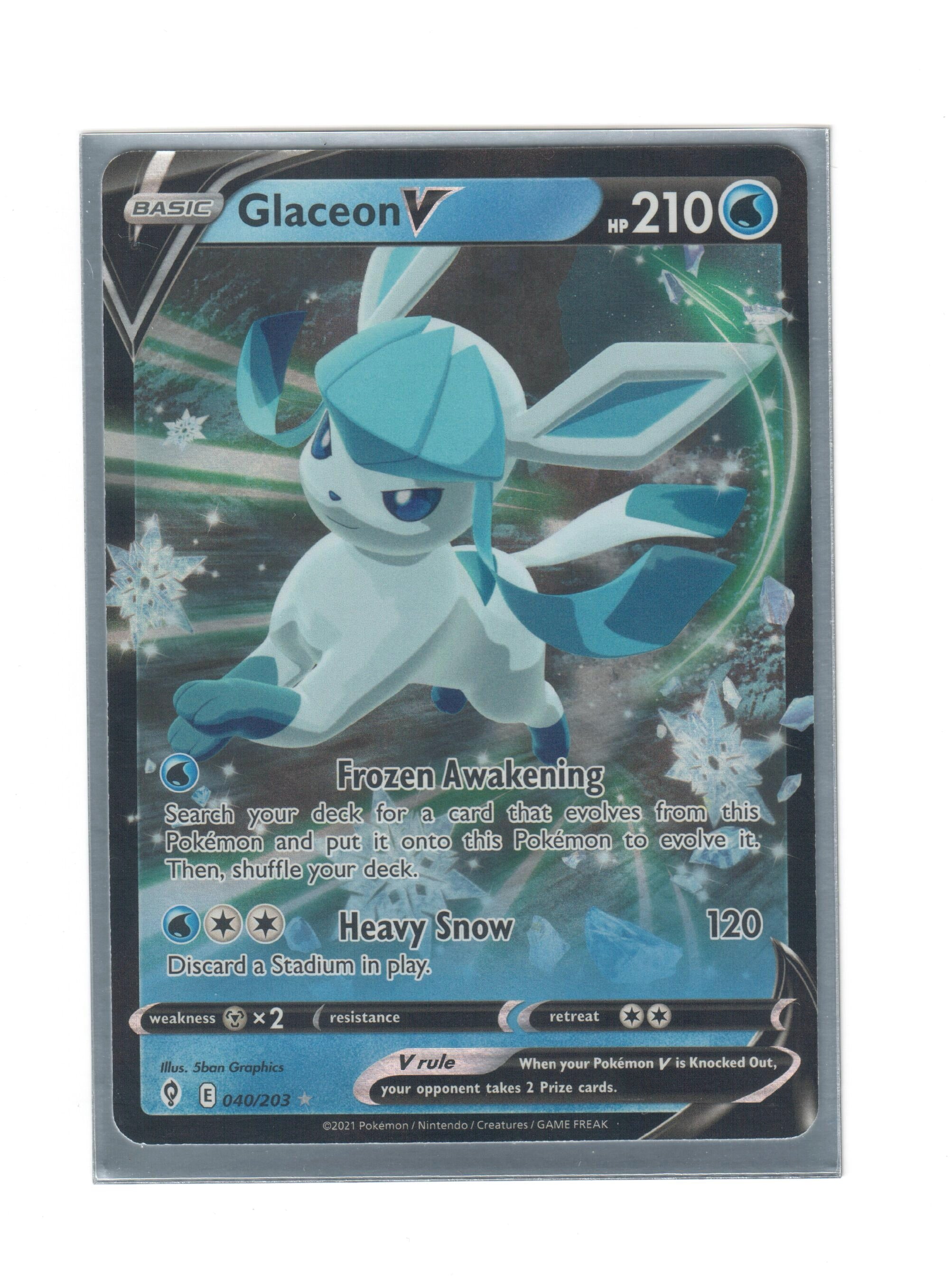 Glaceon V Pokemon Evolving Skies 040/203