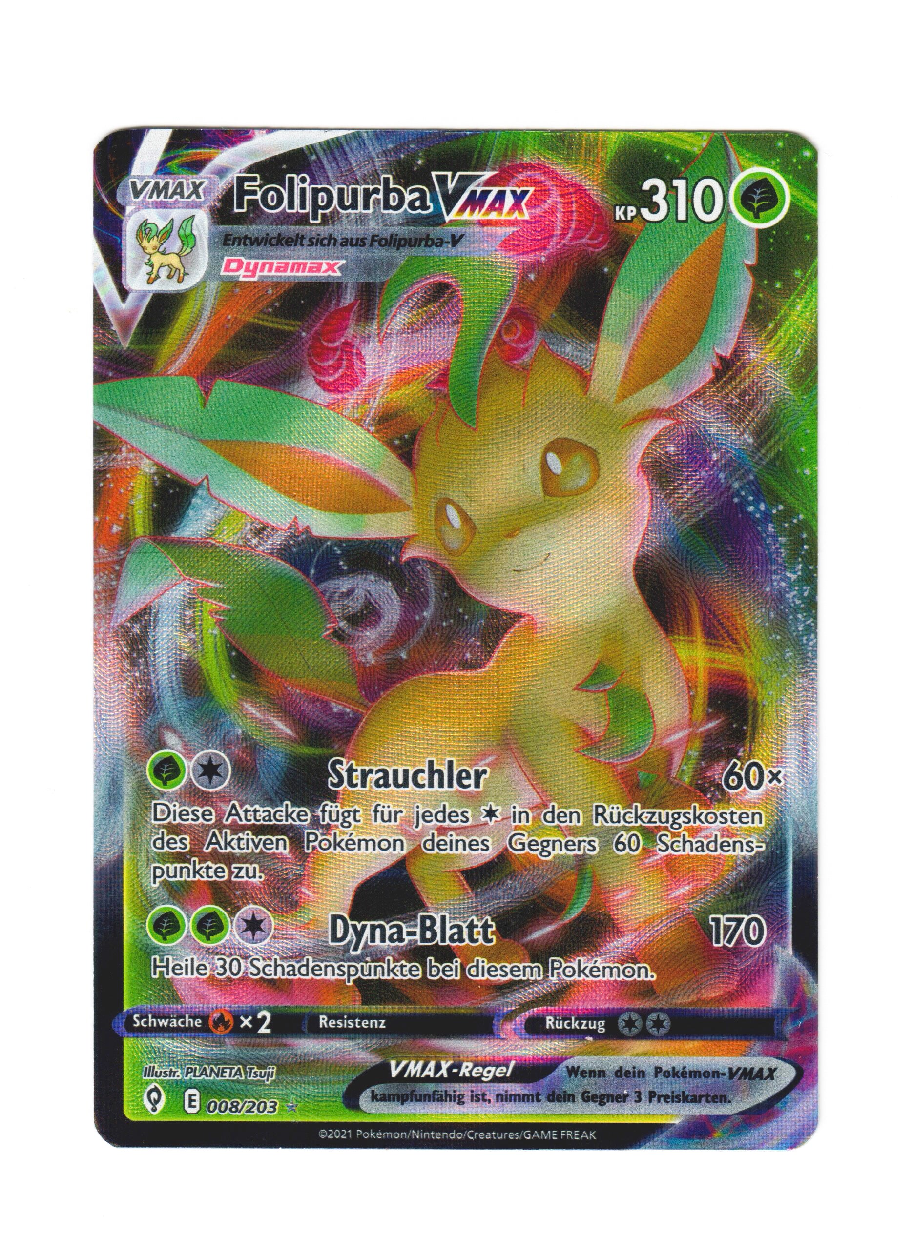 Folipurba VMAX FullArt Pokemon 008/203 Evolving Skies