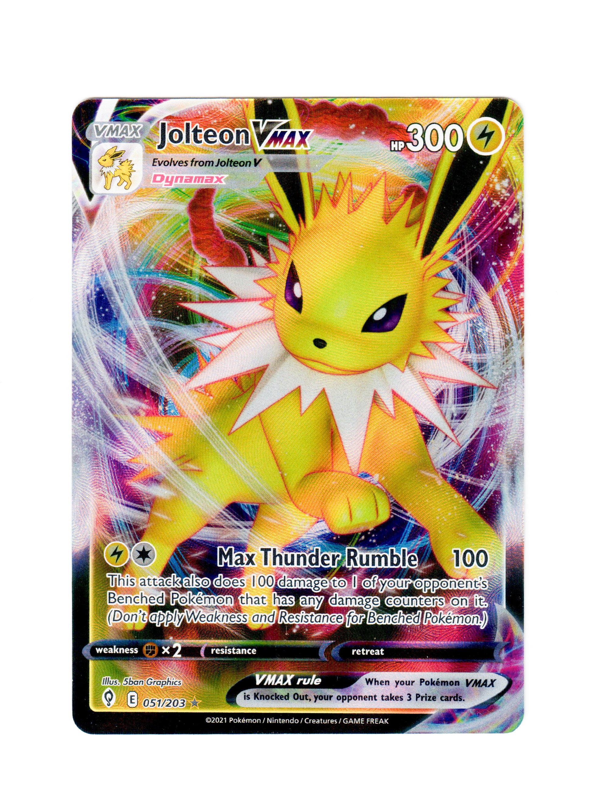 Jolteon VMAX FullArt Pokemon 051/203 Evolving Skies