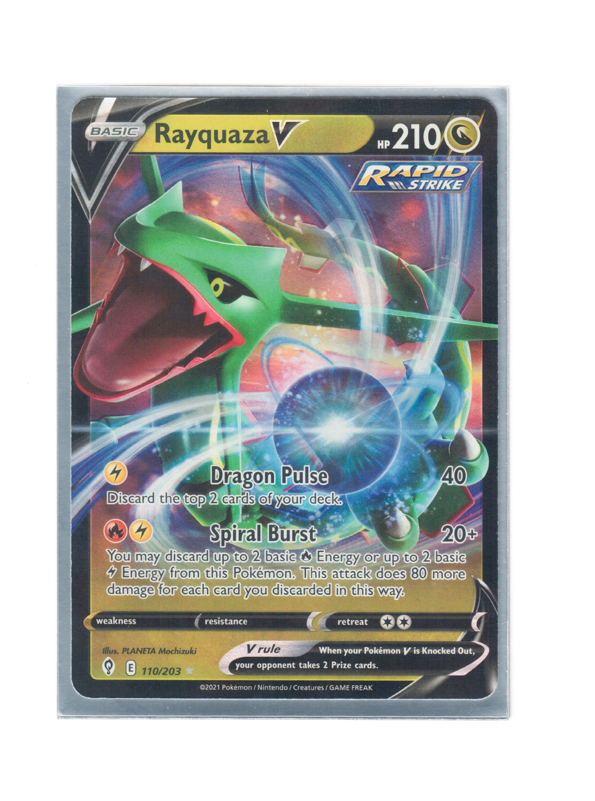 Rayquaza V FullArt Pokemon 110/203 Evolving Skies
